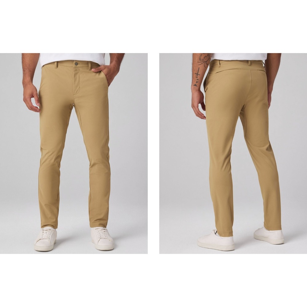 Fabletics The Don Slim Fit Trouser in Dark Twill Men 33x29 Performance Golf‎ NWT